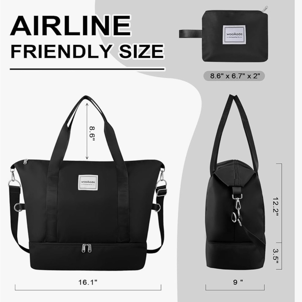 Travel carryon bag, waterproof with anti theft pocket